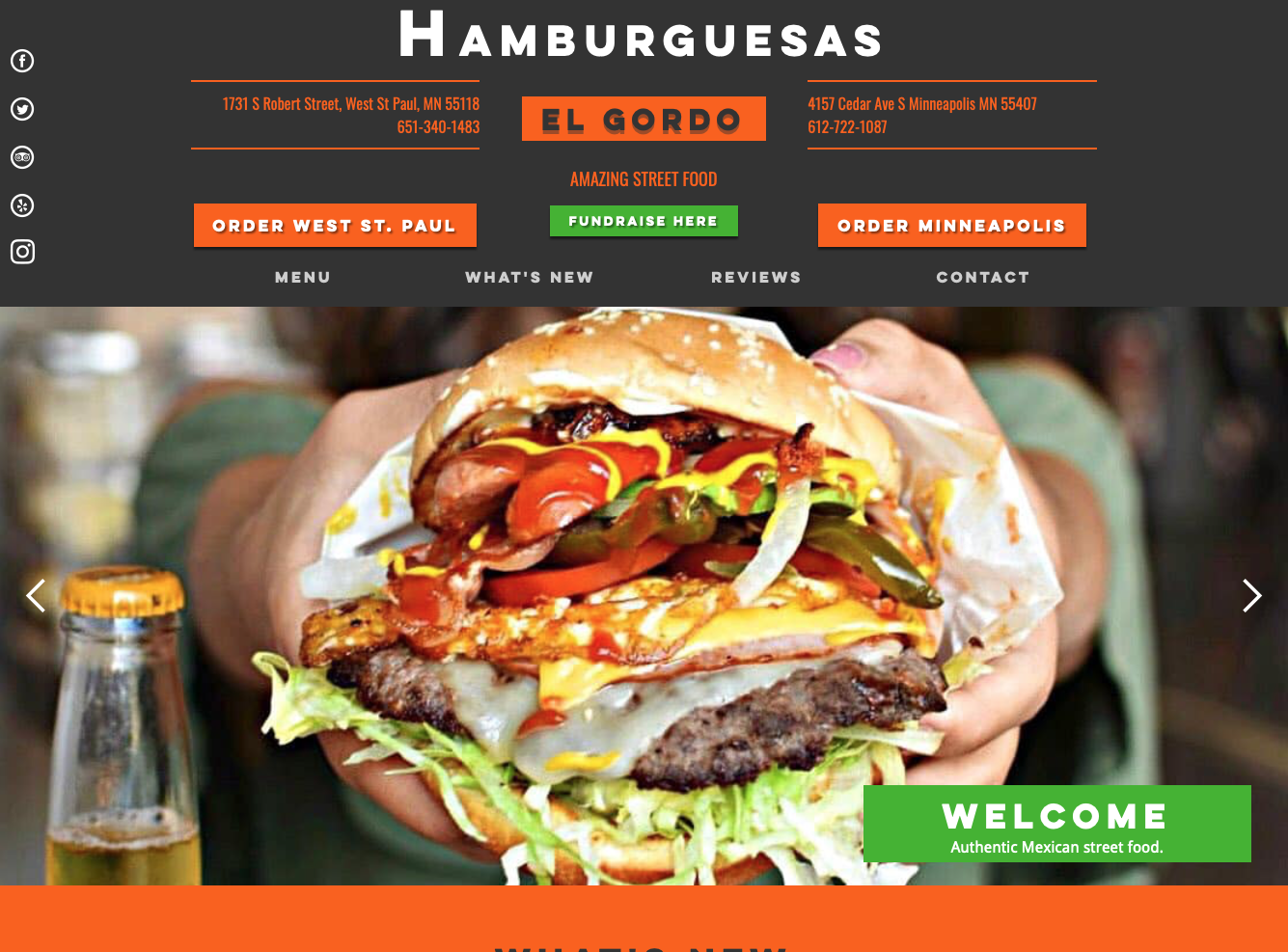 Website design for Hamburguesas