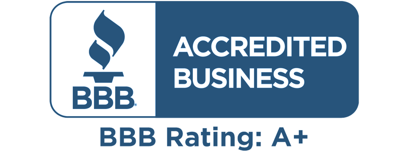 blue and white rectangular image of the BBB Accredited Business logo